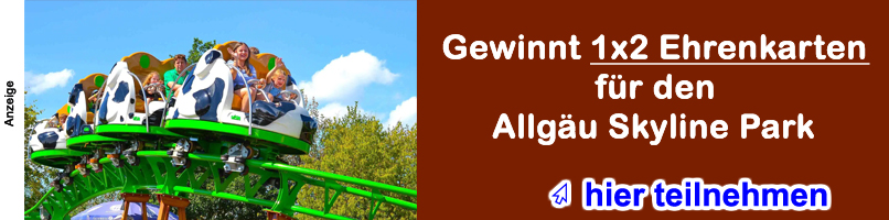 1x2 Ehrenkarten für den Allgäu Skyline Park gewinnen