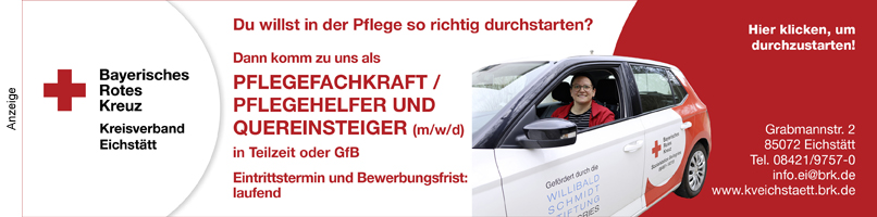 BRK Eichstätt sucht dringend Pflegekräfte