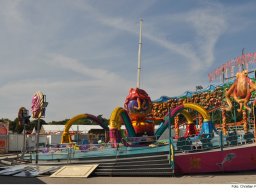 Fotos des Aufbaus des Ingolstädter Herbstvolksfestes 2024