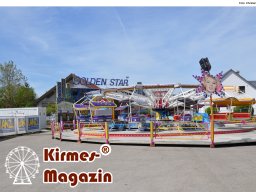 Aufbau des Donaumoos-Volksfestes Karlshuld 2025