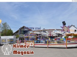 Aufbau des Donaumoos-Volksfestes Karlshuld 2025