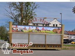 Aufbau des Donaumoos-Volksfestes Karlshuld 2025