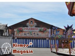 Aufbau des Donaumoos-Volksfestes Karlshuld 2025